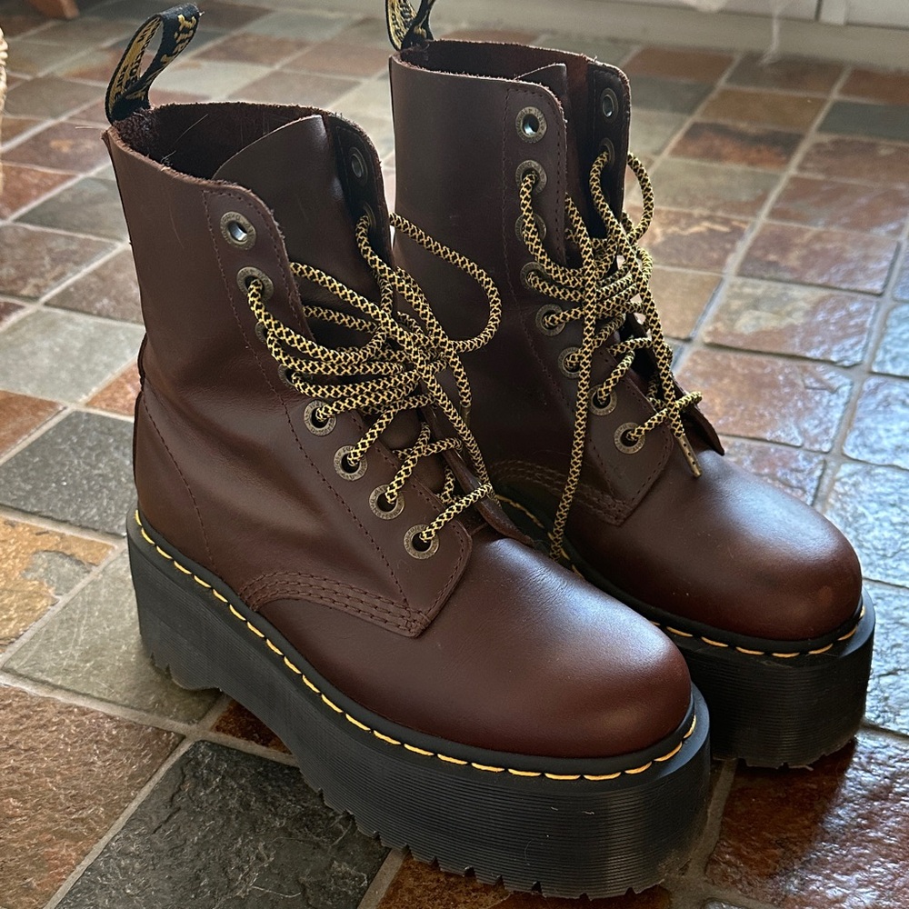 Dr. Martens Brown Platform Boots